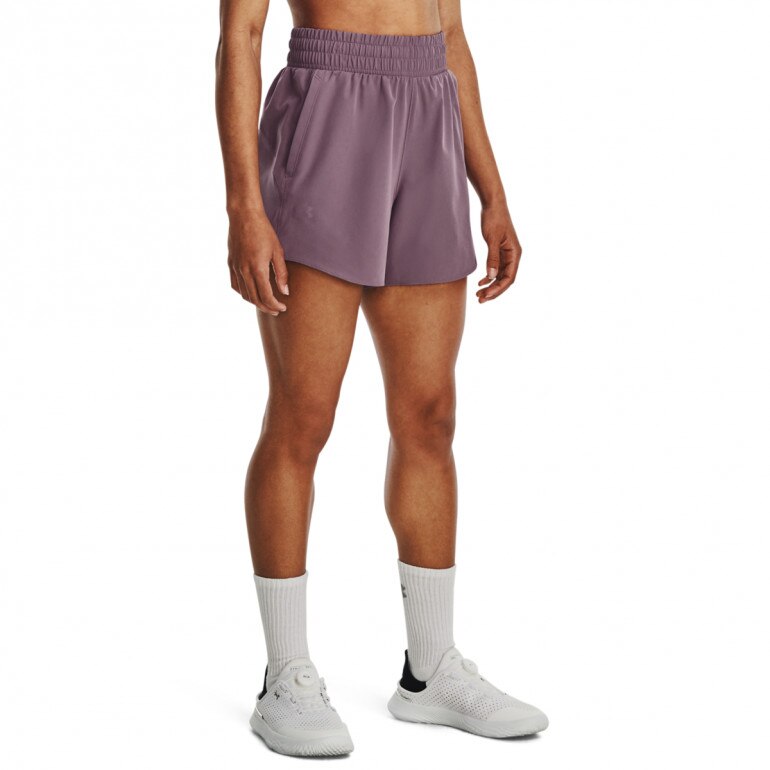 Damskie spodenki treningowe Under Armour Flex Woven Short 5in - fioletowe