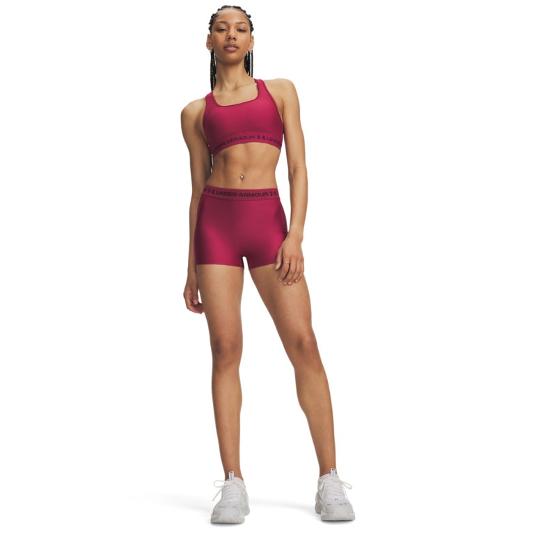 Damskie spodenki treningowe Under Armour HeatGear Shorty - burgundowe