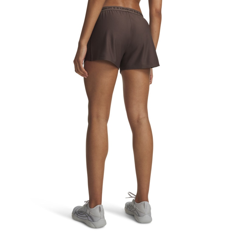 Damskie spodenki treningowe Under Armour Tech Play Up Shorts - brązowe