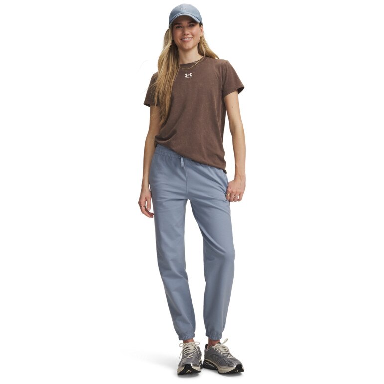 Damskie spodnie dresowe joggery Under Armour Sport Terry Jogger - niebieskie