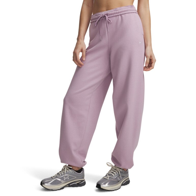 Damskie spodnie dresowe Under Armour Icon Flc Gym Pant - różowe