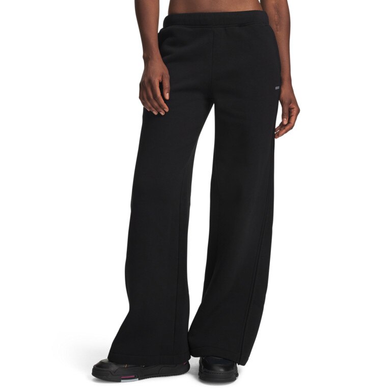 Damskie spodnie dresowe Under Armour Icon Fleece Sama Wide Leg - czarne