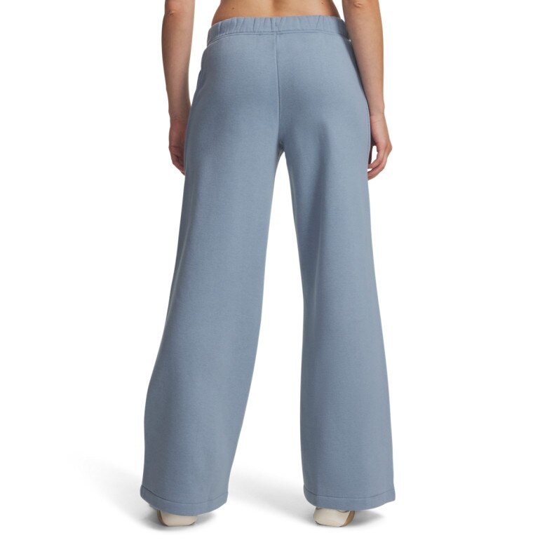 Damskie spodnie dresowe Under Armour Icon Fleece Sama Wide Leg - niebieskie