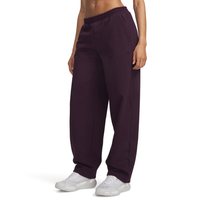 Damskie spodnie dresowe Under Armour UA Icon Fleece Barrel Pant - fioletowe