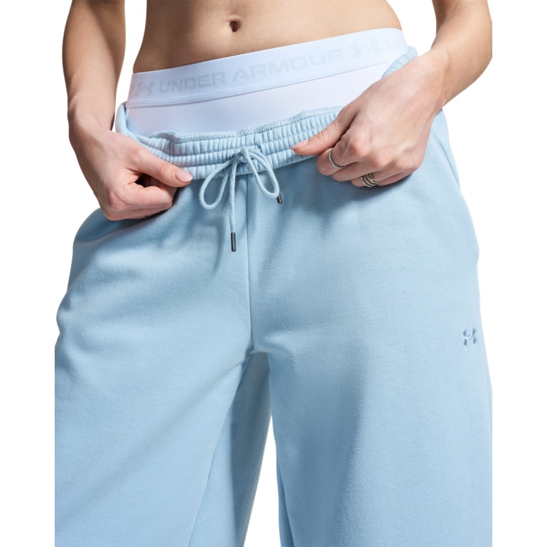 Damskie spodnie dresowe Under Armour UA Icon Fleece Barrel Pant - niebieskie