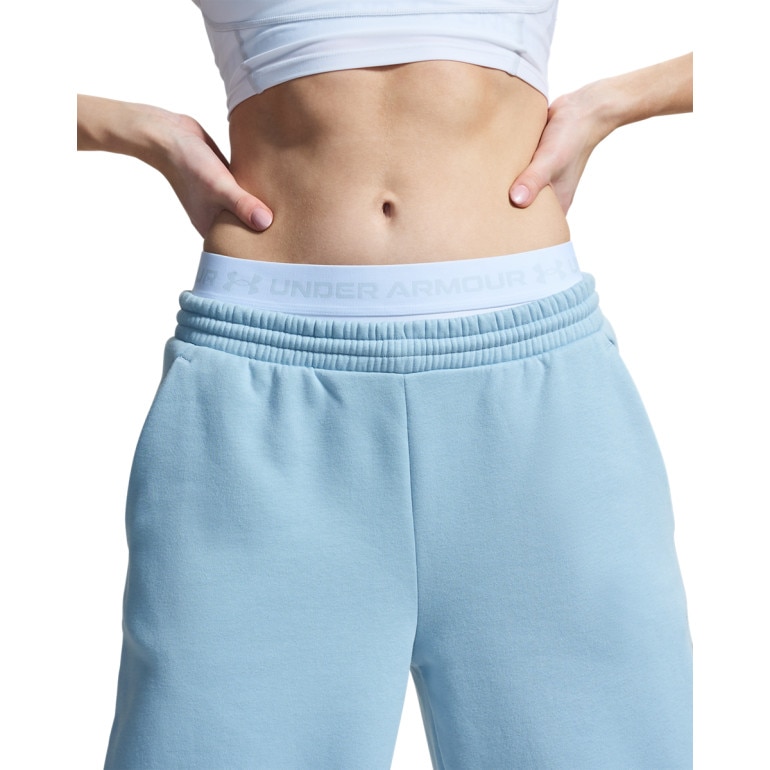 Damskie spodnie dresowe Under Armour UA Icon Fleece Barrel Pant - niebieskie