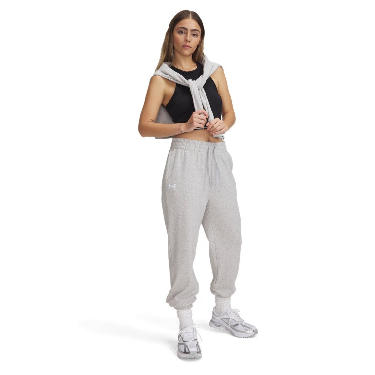 Damskie spodnie dresowe Under Armour UA Rival Terry Jogger - szare