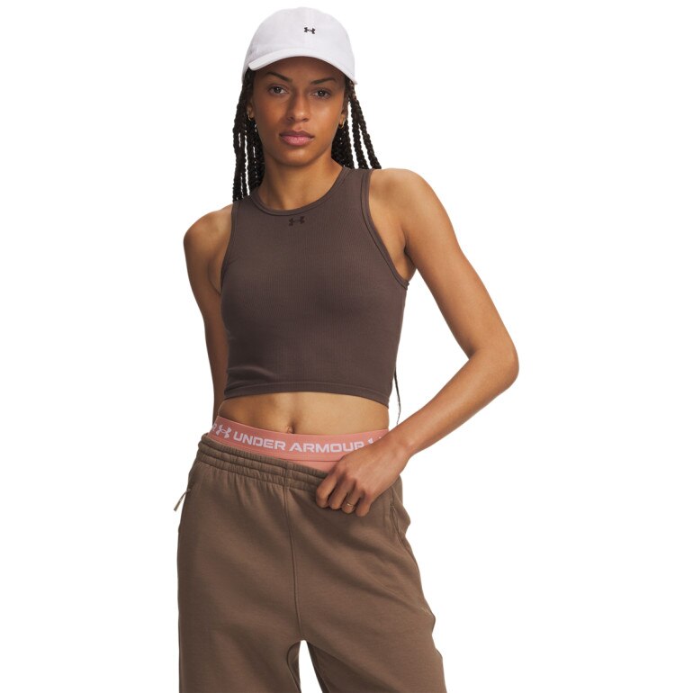 Damskie spodnie dresowe Under Armour Unstoppable Flc Gym Pant - brązowe