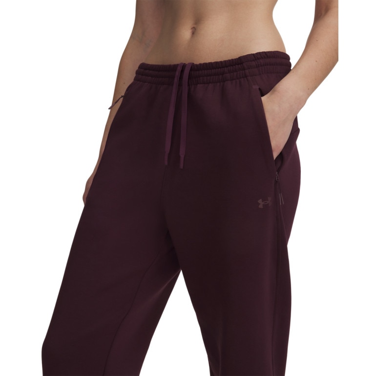 Damskie spodnie dresowe Under Armour Unstoppable Flc Gym Pant - burgundowe