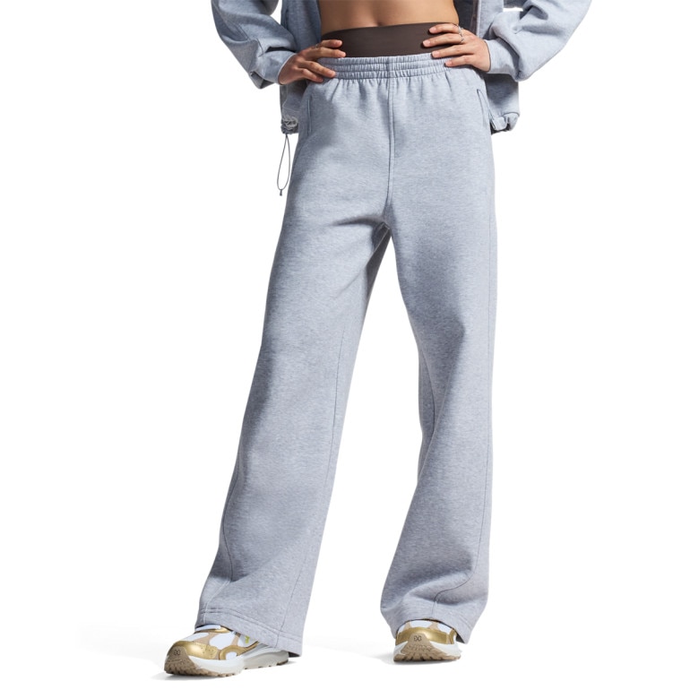 Damskie spodnie dresowe Under Armour Unstoppable Flc Open Pant - szare