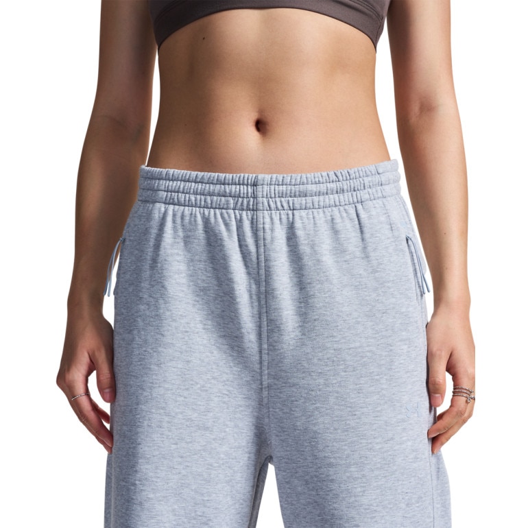 Damskie spodnie dresowe Under Armour Unstoppable Flc Open Pant - szare