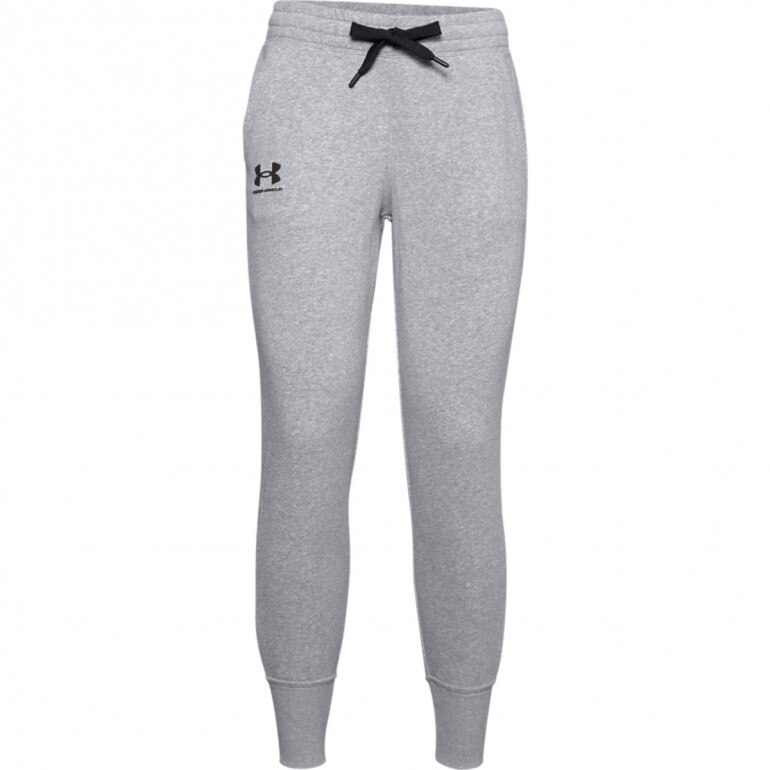 Damskie spodnie treningowe UNDER ARMOUR Rival Fleece Joggers - szare