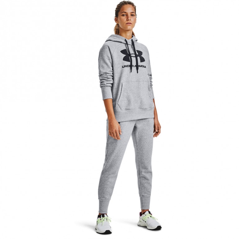 Damskie spodnie treningowe UNDER ARMOUR Rival Fleece Joggers - szare