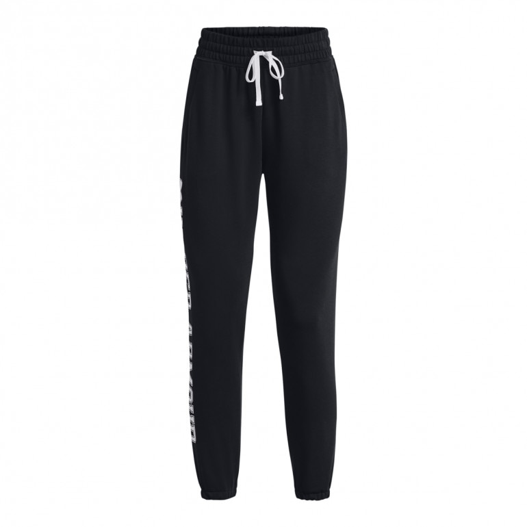Damskie spodnie treningowe Under Armour UA Rival Terry Graphic Jogger - czarne