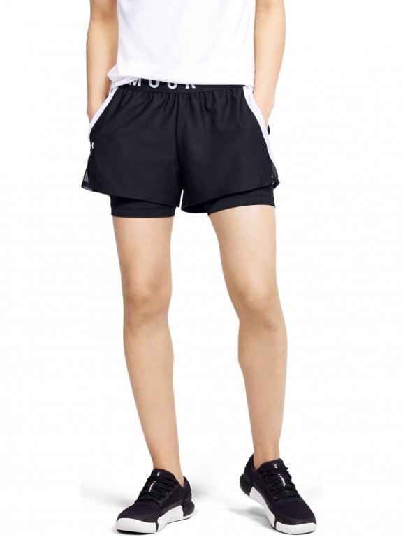 Damskie szorty treningowe UNDER ARMOUR Play Up 2-in-1 Shorts - czarne