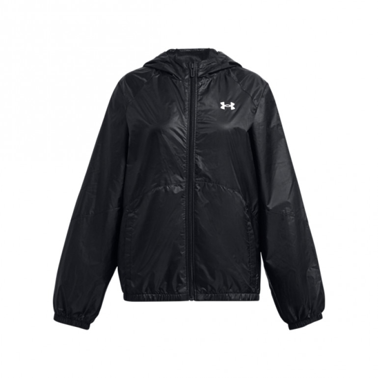 Dziewczęca kurtka wiatrówka Under Armour UA Sport Windbreaker Jkt - czarna