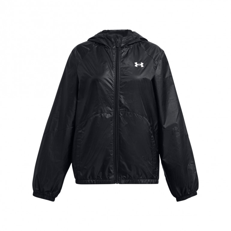 Dziewczęca kurtka wiatrówka Under Armour UA Sport Windbreaker Jkt - czarna