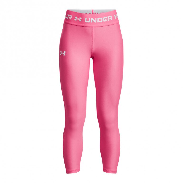 Dziewczęce legginsy treningowe UNDER ARMOUR HeatGear® Armour Ankle Crop - różowe