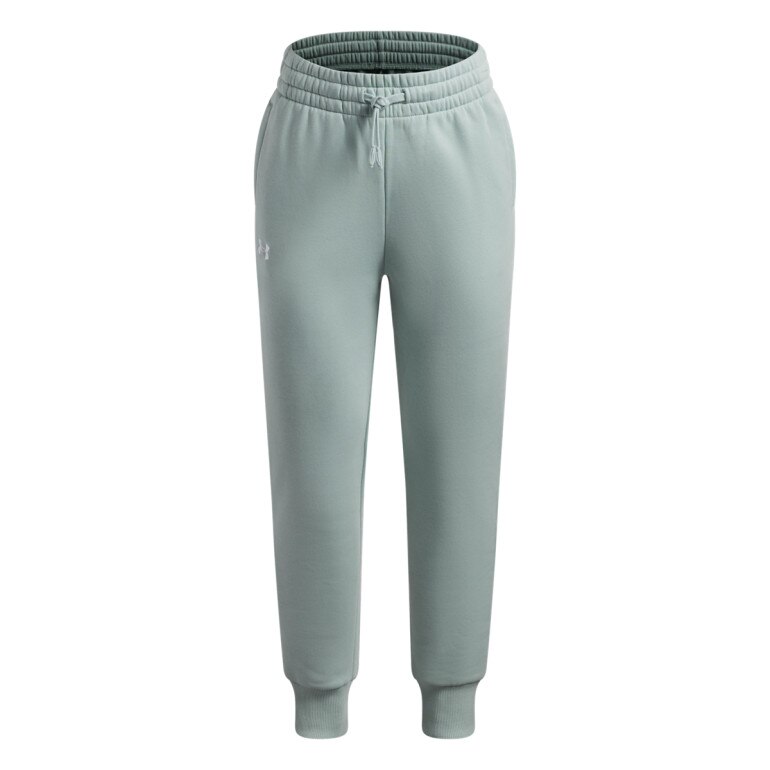 Dziewczęce spodnie dresowe Under Armour UA Rival Fleece Joggers - zielone