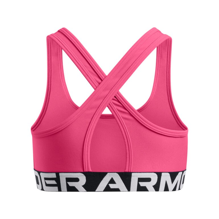 Dziewczęcy biustonosz treningowy Under Armour G Crossback Bra - różowy