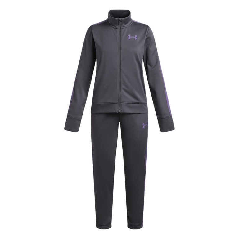 Dziewczęcy dres treningowy Under Armour EM Knit Track Suit - szary