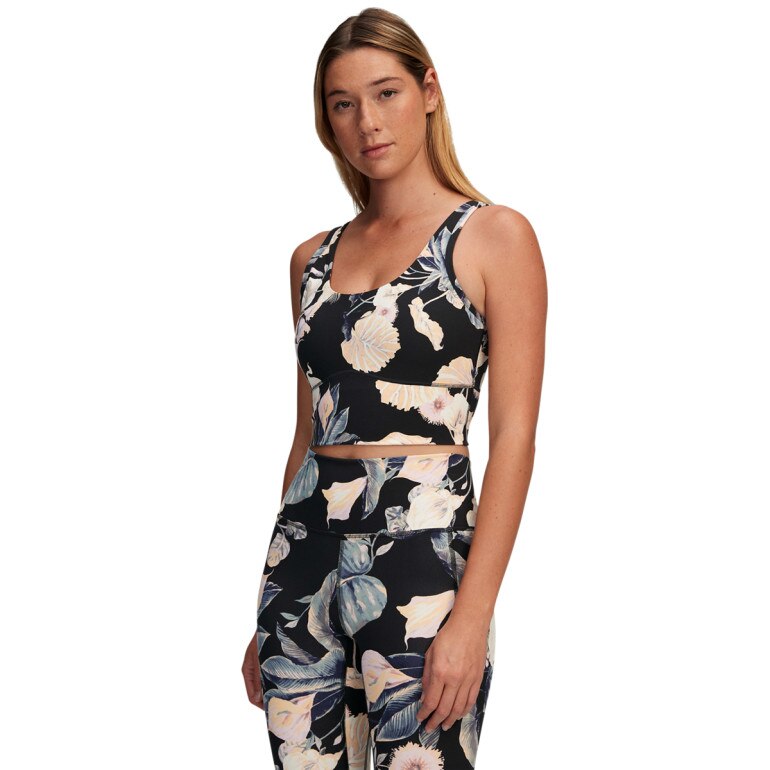 Biustonosz treningowy Under Armour  Meridian Fitted CropTankPrnt - czarny