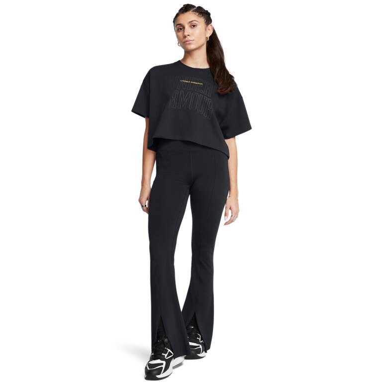 Damskie spodnie treningowe Under Armour Meridian Kick Flare Pant - czarne