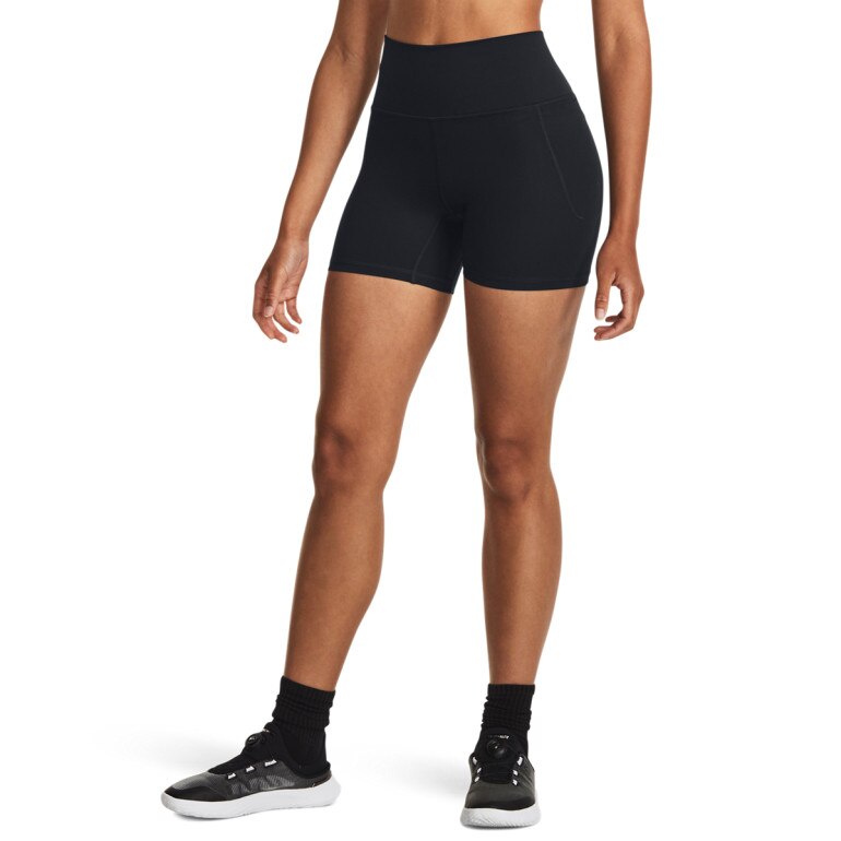 Damskie legginsy krótkie treningowe Under Armour Meridian Middy - czarne