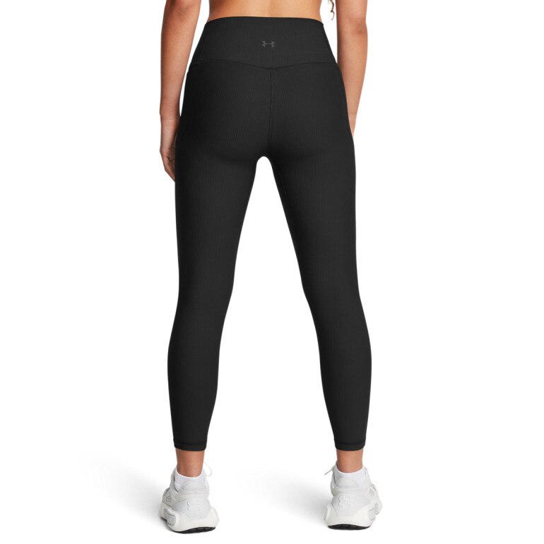 Damskie legginsy treningowe Under Armour Meridian Rib Ankle Leg - czarne