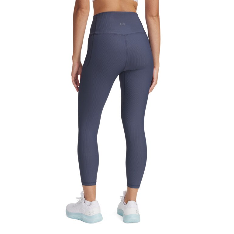 Damskie legginsy treningowe Under Armour Meridian Rib Ankle Leg - szare
