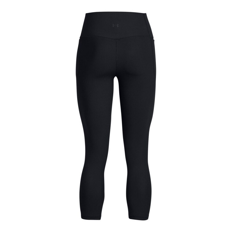 Damskie legginsy treningowe Under Armour Meridian Rib Ankle Leg - czarne