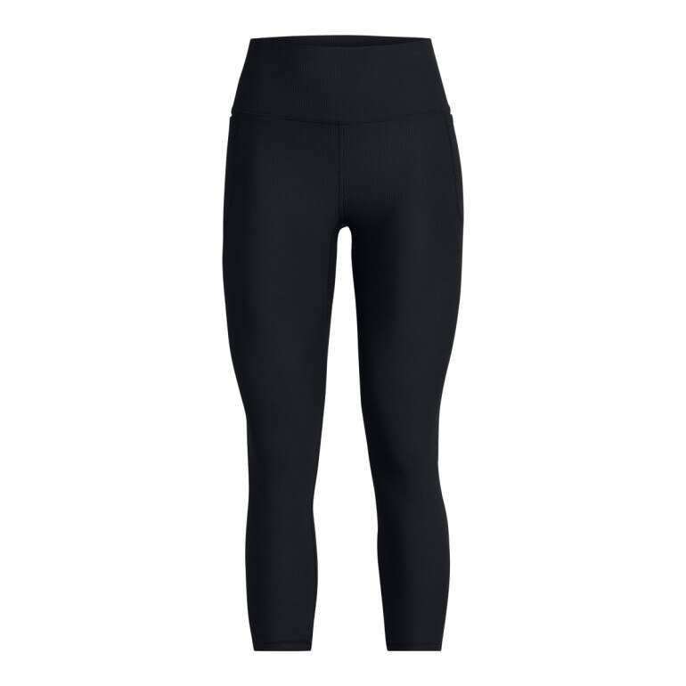 Damskie legginsy treningowe Under Armour Meridian Rib Ankle Leg - czarne