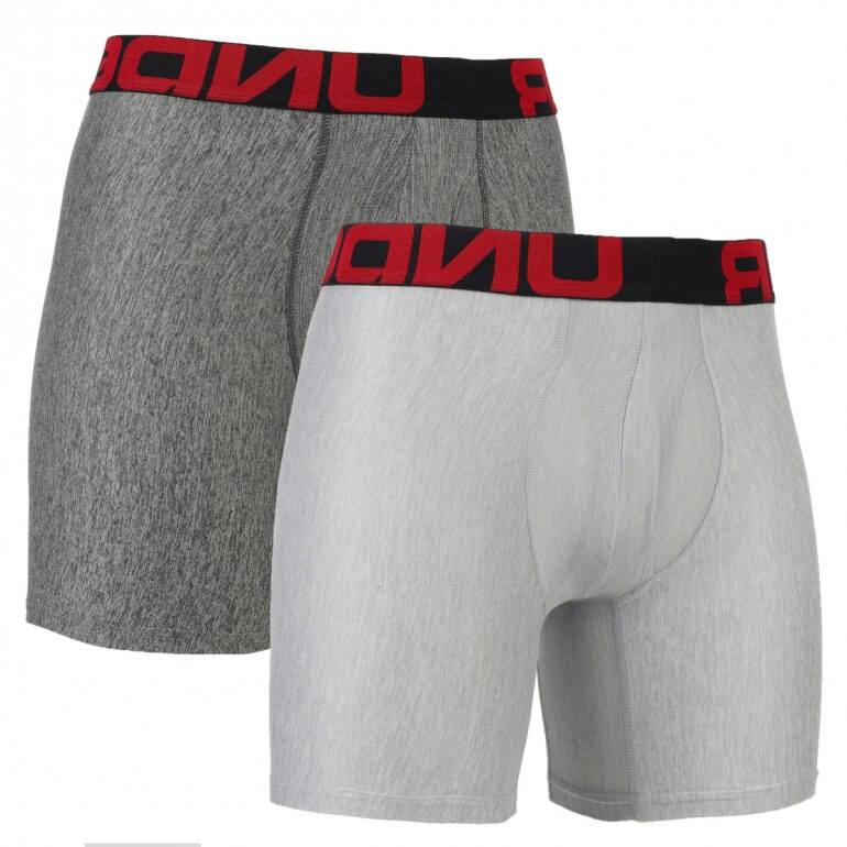 Męska bielizna treningowa (2-pack) UNDER ARMOUR Tech 6in 2 Pack - szara