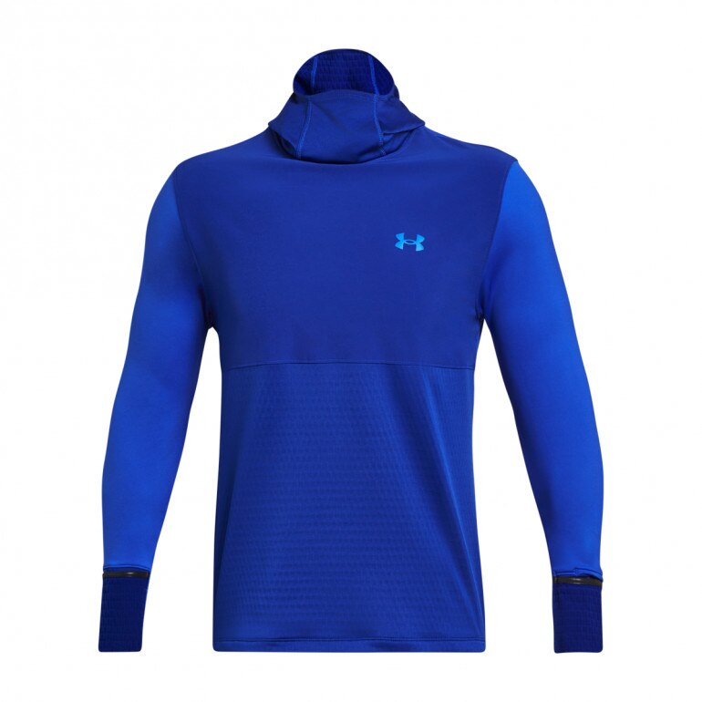 Męska bluza do biegania Under Armour Qualifier Cold Hoody - niebieska