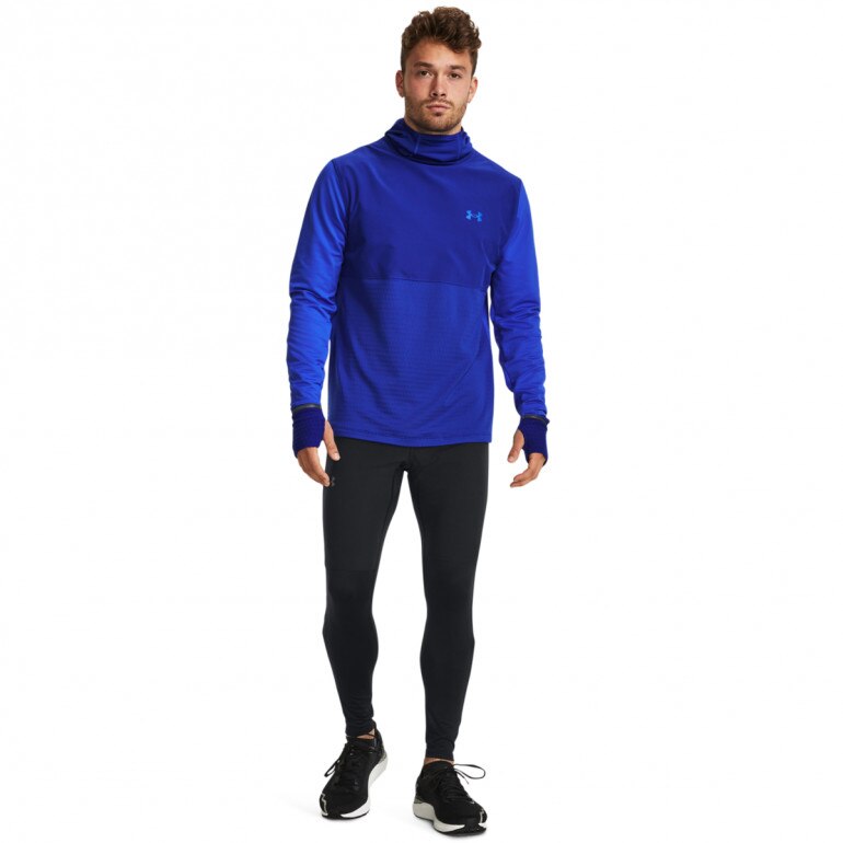 Męska bluza do biegania Under Armour Qualifier Cold Hoody - niebieska