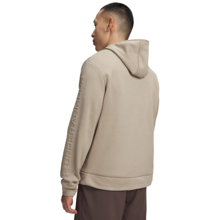 Męska bluza treningowa Under Armour AF WM Emboss Hoodie - beżowa