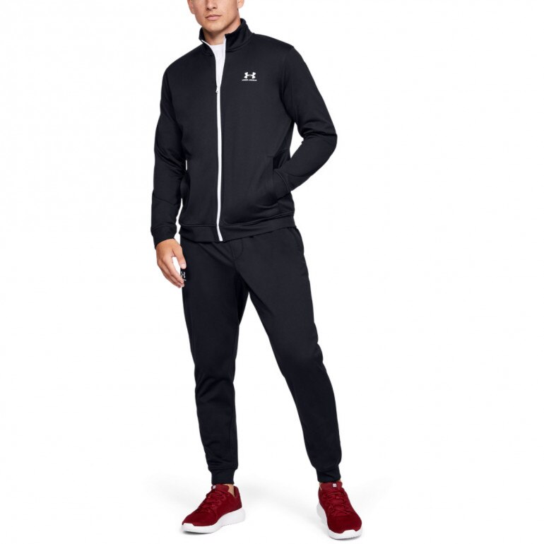 Męska bluza UNDER ARMOUR SPORTSTYLE TRICOT JACKET - czarna