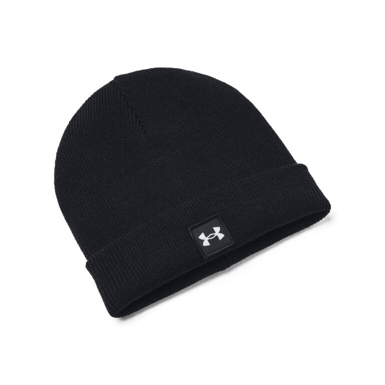Męska czapka treningowa Under Armour UA Halftime Shallow Cuff - czarna
