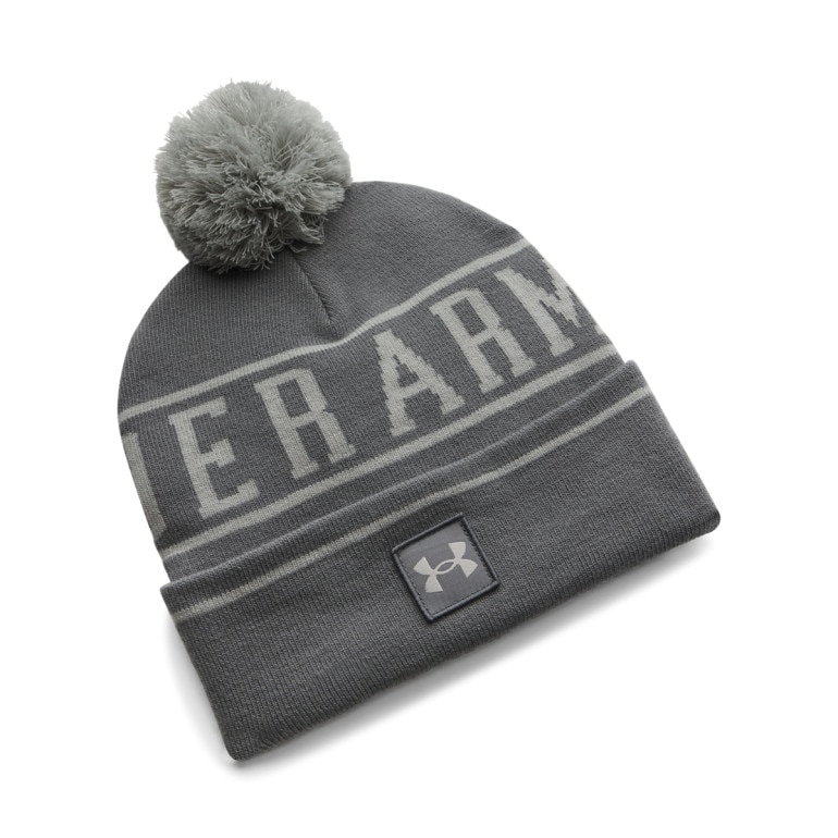 Męska czapka zimowa Under Armour M Halftime Pom Beanie - khaki