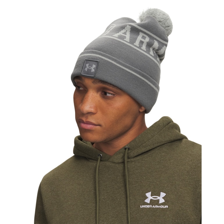 Męska czapka zimowa Under Armour M Halftime Pom Beanie - khaki