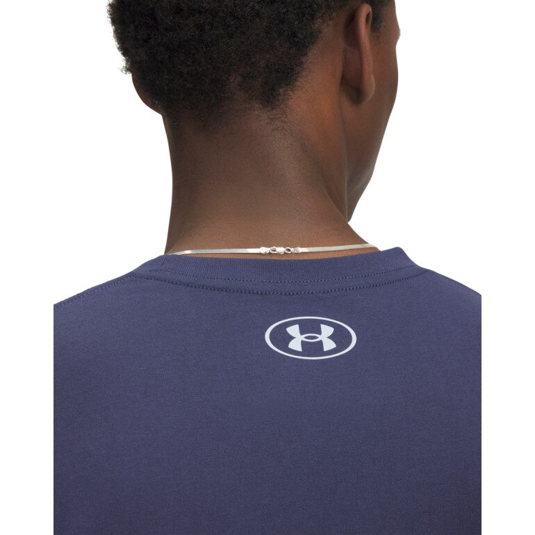 Męska koszulka treningowa Under Armour ABC Camo Boxed Logo SS - granatowa