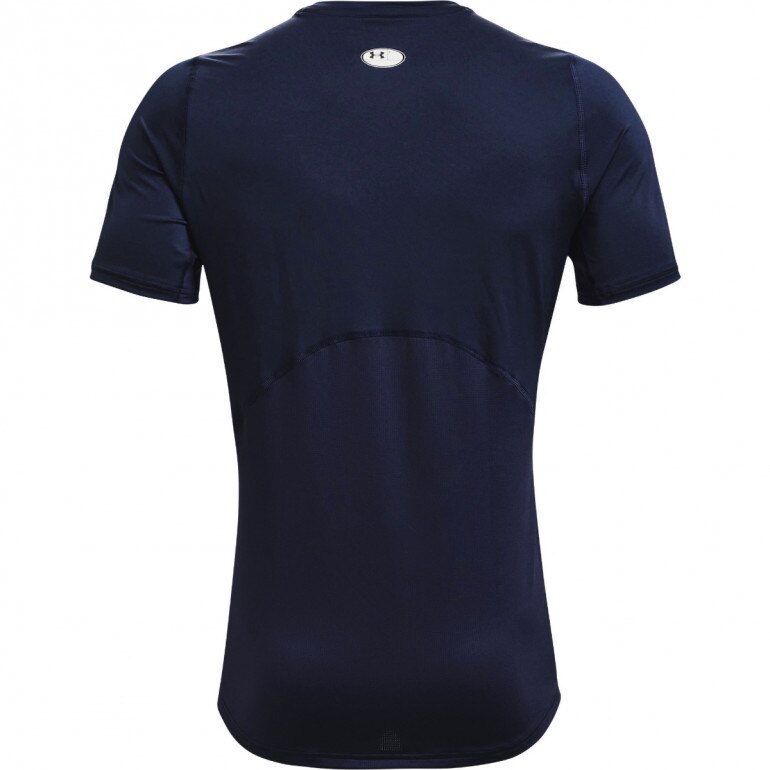 Męska koszulka treningowa UNDER ARMOUR HG Armour Fitted SS - granatowa