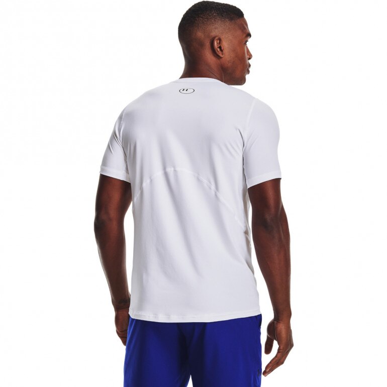 Męska koszulka treningowa UNDER ARMOUR HG Armour Fitted SS - biała