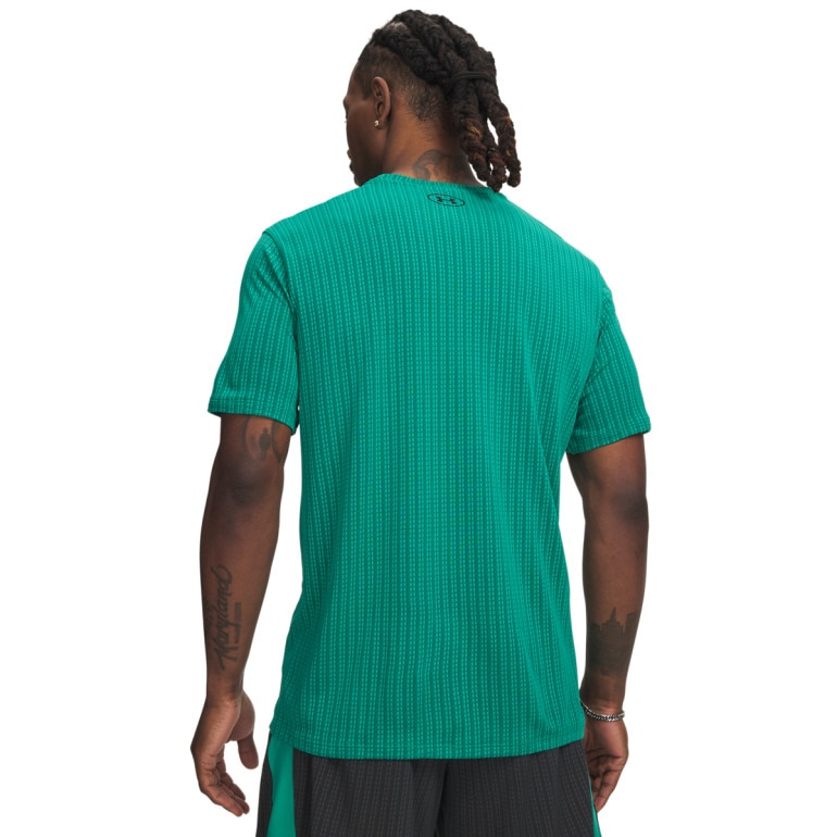 Męska koszulka treningowa Under Armour Tech Vent Jacquard - turkusowa