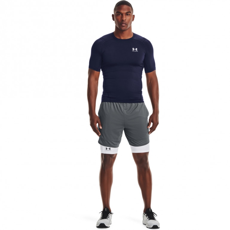 Męska koszulka treningowa UNDER ARMOUR UA HG Armour Comp SS - granatowa