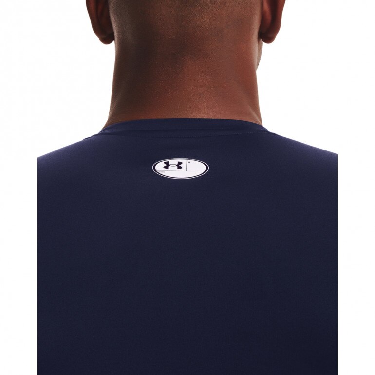 Męska koszulka treningowa UNDER ARMOUR UA HG Armour Comp SS - granatowa