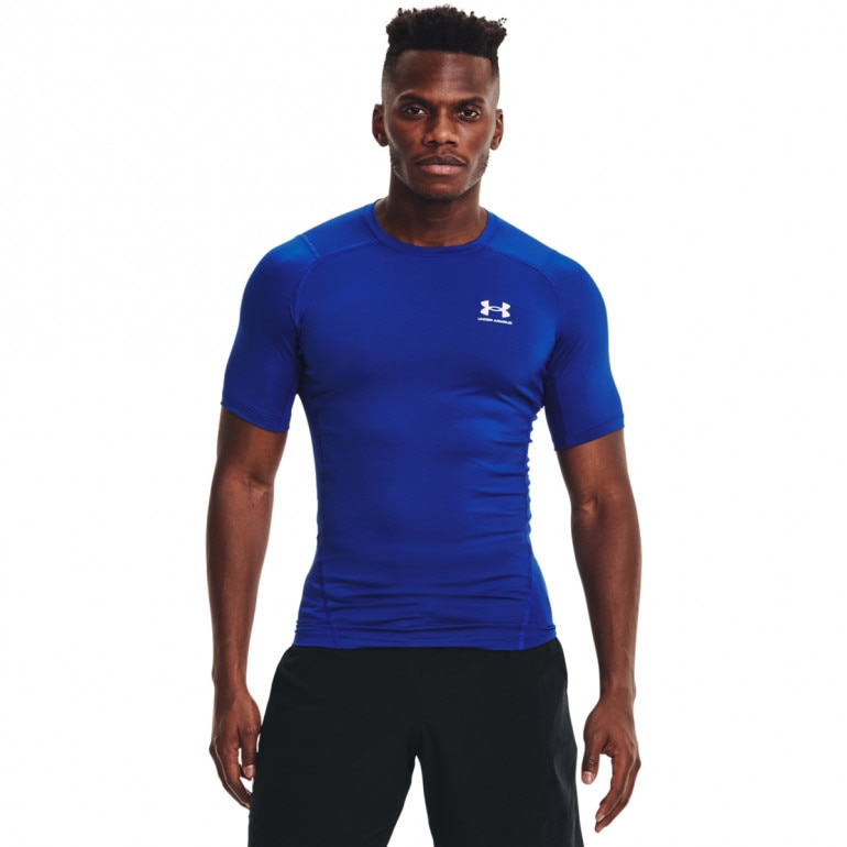 Męska koszulka treningowa UNDER ARMOUR UA HG Armour Comp SS - niebieski