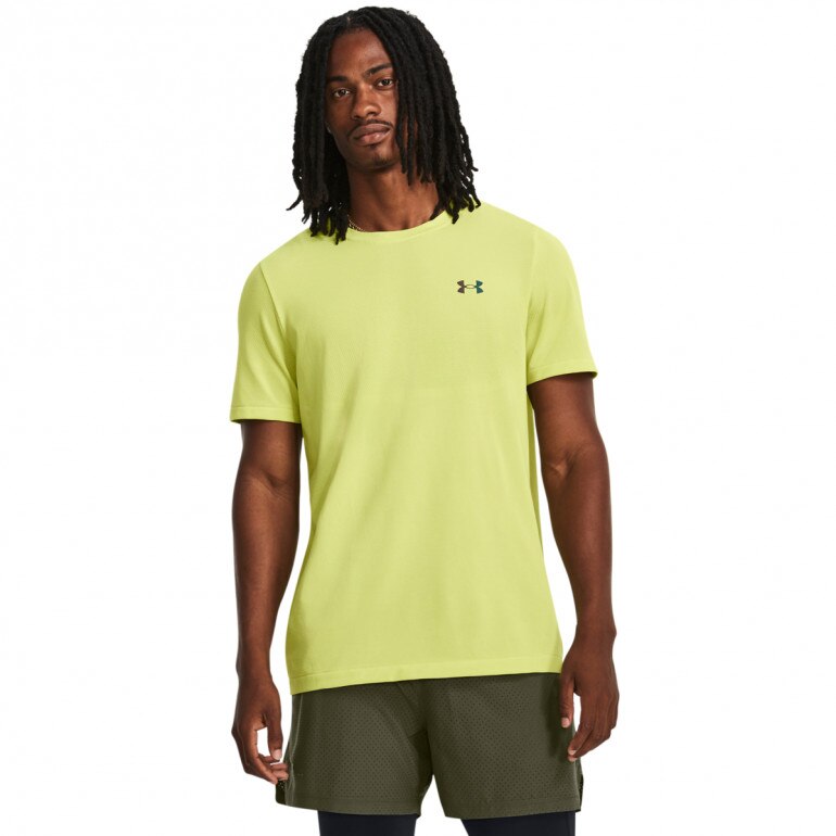 Męska koszulka treningowa Under Armour UA Vanish Elite Seamless SS - limonka