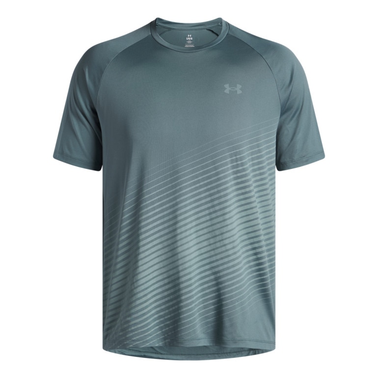 Męska koszulka treningowa Under Armour UA Tech Fade SS - zielona