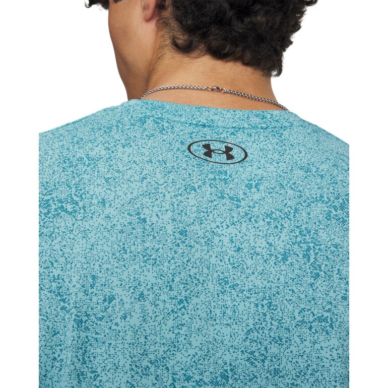 Męska koszulka treningowa Under Armour UA Tech Tee Pixelate - niebieska